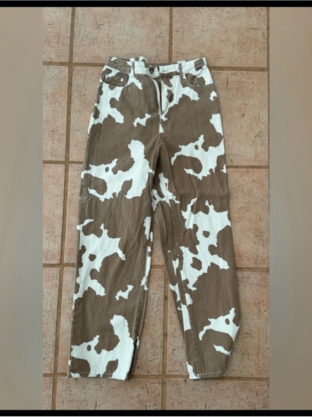 12th tribe Cow print pants - M